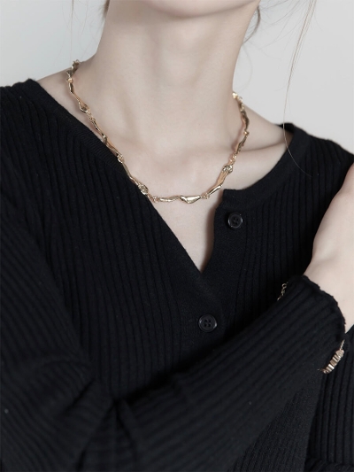 【RE ARRIVAL】wave design necklace