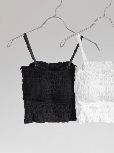yRE ARRIVALzshirring bra top