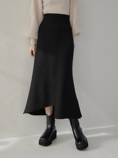 【NEW】 asymmetry stretch skirt