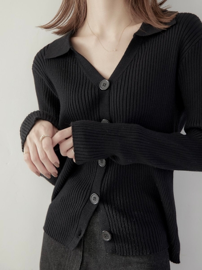 【NEW】 polo button knit