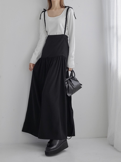 【NEW】 4way suspender long skirt