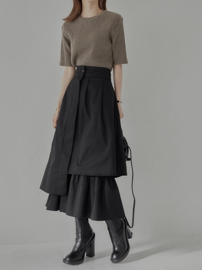 【RE ARRIVAL】 asymmetry design skirt