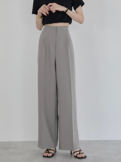 yRE ARRIVALz side button wide pants / khaki