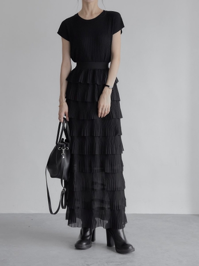 yNEWz tiered frill tulle skirt