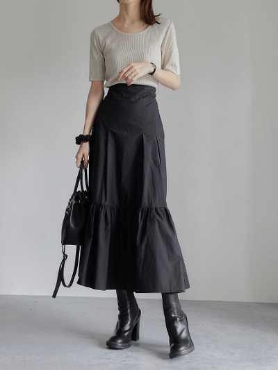 【NEW】 tiered gather skirt