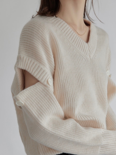 【NEW】 arm cut design knit