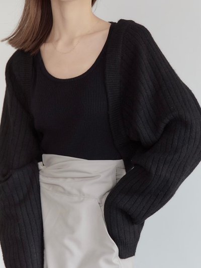 yNEWz rib knit bolero