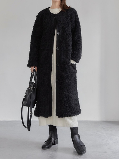 yNEWz boa long coat