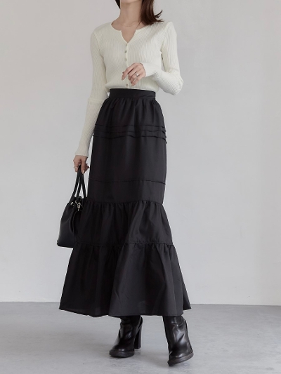 yRE ARRIVALz tiered volume skirt