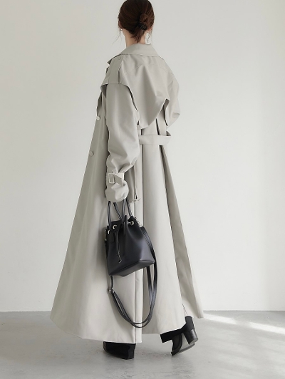 yRE ARRIVALz cape layered 2way coat / greige