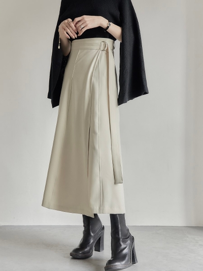 yRE ARRIVALz belt tie wrap skirt