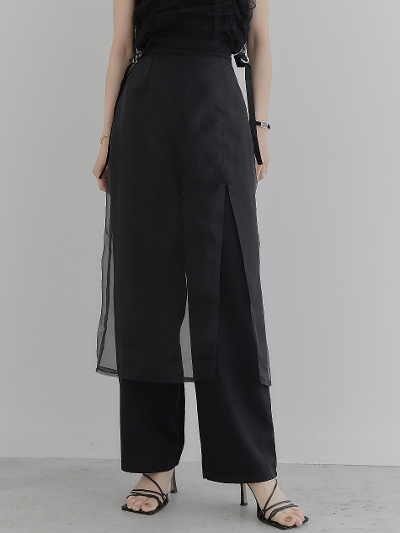 【NEW】 sheer layered pants