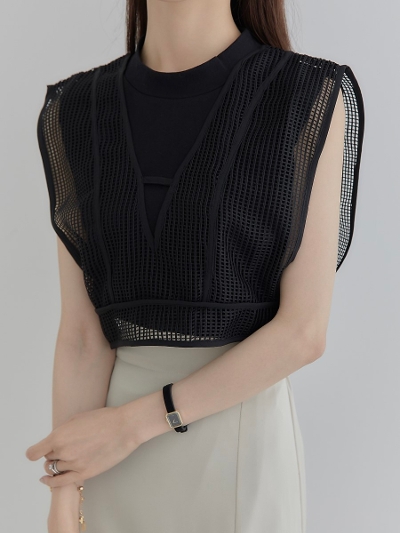 yRE ARRIVALz mesh set long tanktop