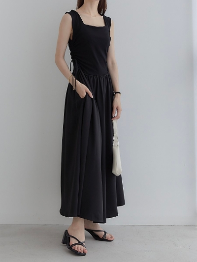 yNEWz ribbon gather docking dress