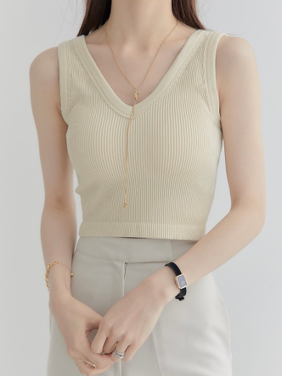 ySPECIALPRICEz cropped bra tank top / beige