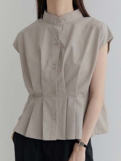 【RE ARRIVAL】 tuck pleats blouse