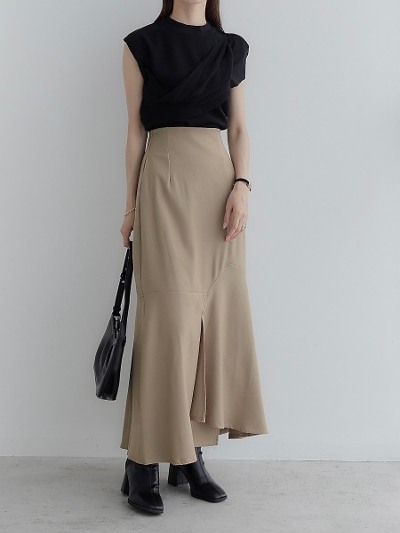 【NEW】 asymmetry hem skirt