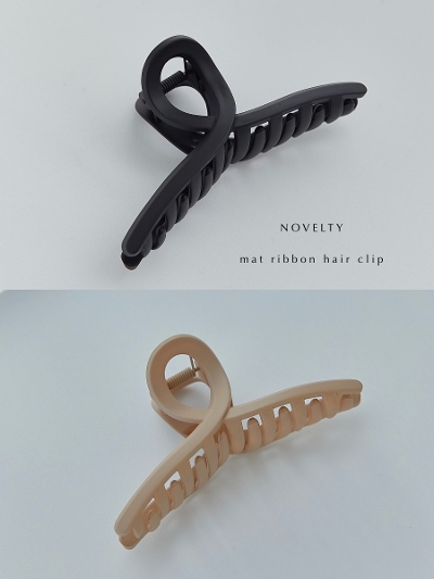 【NOVELTY ITEM】 mat ribbon hair clip