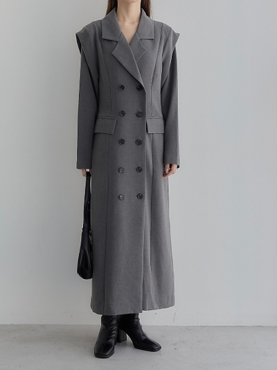 yNEWz double coat dress / gray
