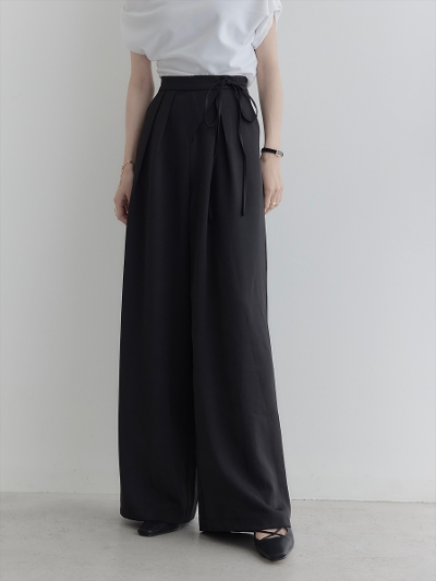 yNEWzside ribbon wrap pants