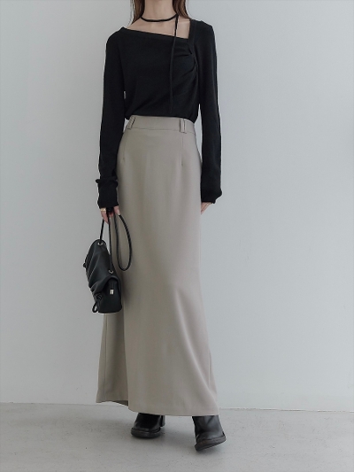 yNEWzover size pencil skirt / beige