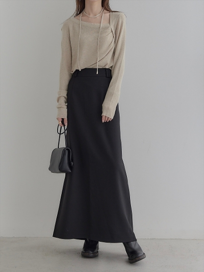 yNEWzover size pencil skirt / black