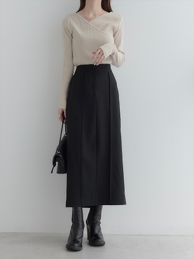 yRE ARRIVALzdouble line pencil skirt