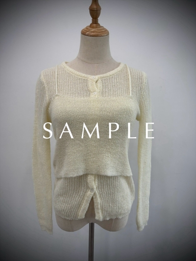 ySAMPLEzknit bustier set