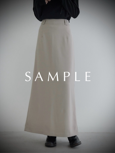 ySAMPLEzover size pencil skirt / beige