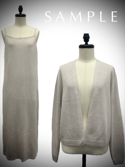 ySAMPLEzcami dress set cardigan / beige