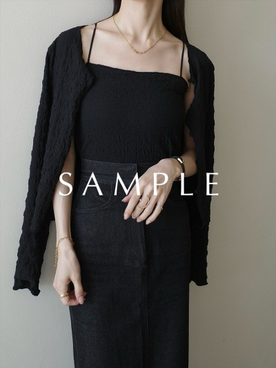 ySAMPLEz2piece emboss design ensemble / black