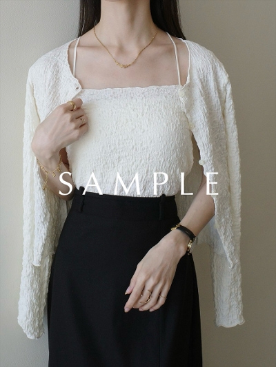 ySAMPLEz2piece emboss design ensemble / ivory