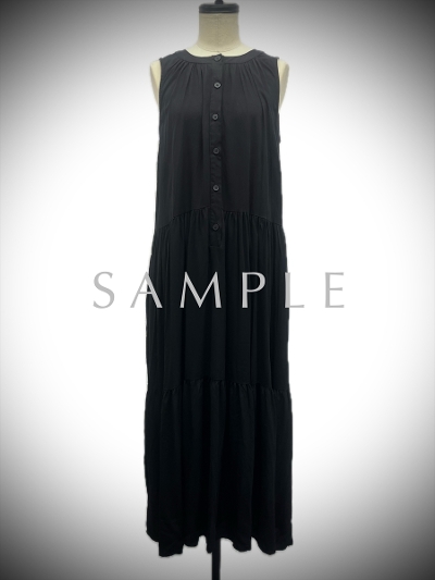 ySAMPLEzfront button gather long onepiece