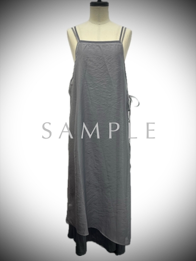 ySAMPLEzsheer layered cami onepiece / grey