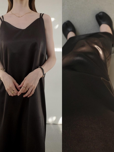 yNEWzdouble strap cami dress / black