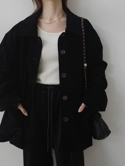 yNEWzvelvet over size jacket