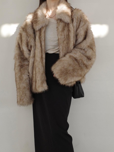 yNEWzeco fur jacket / beige