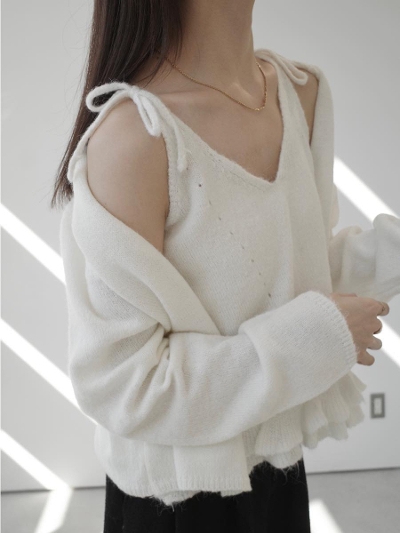 yNEWzribbon frill cami ensemble