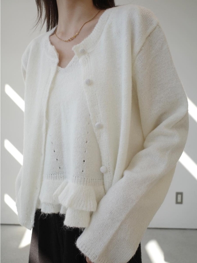 ySAMPLEzribbon frill cami ensemble