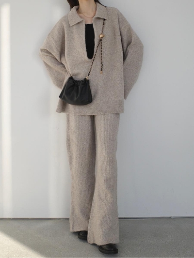 �yNEW�zrelax knit set up / beige