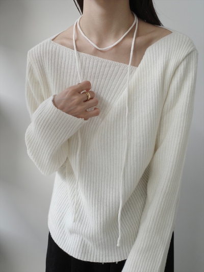 �yNEW�z2way rope set rib knit / ivory