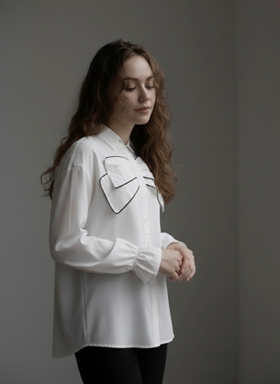 �yDAY AND GRADE / NOBLE�zribbon candy sleeve bloue