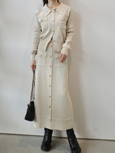 �yNEW�zgold button classic set up / cream