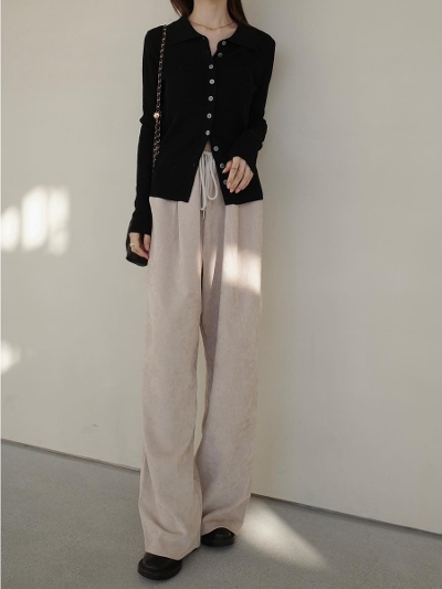 �ySAMPLE�zpeach skin relax long pants / beige