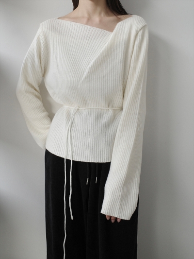 �ySAMPLE�z2way rope set rib knit / ivory