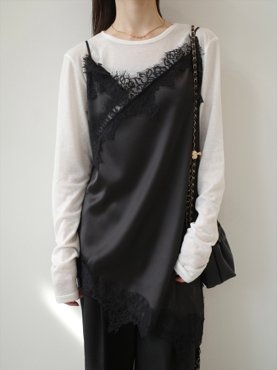 �yNEW�zasymmetry lace satin camisole