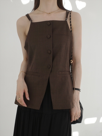 �yNEW�zstructure camisole bustier / brown