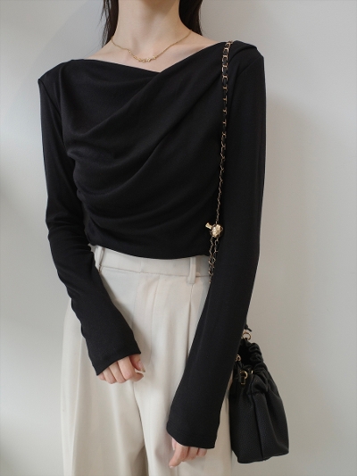 �yNEW�zdrape design top / black