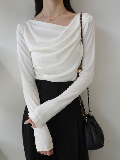 �yNEW�zdrape design top / white