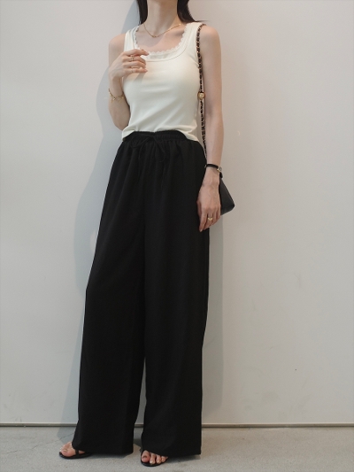 �yNEW�zrelax long pants / black